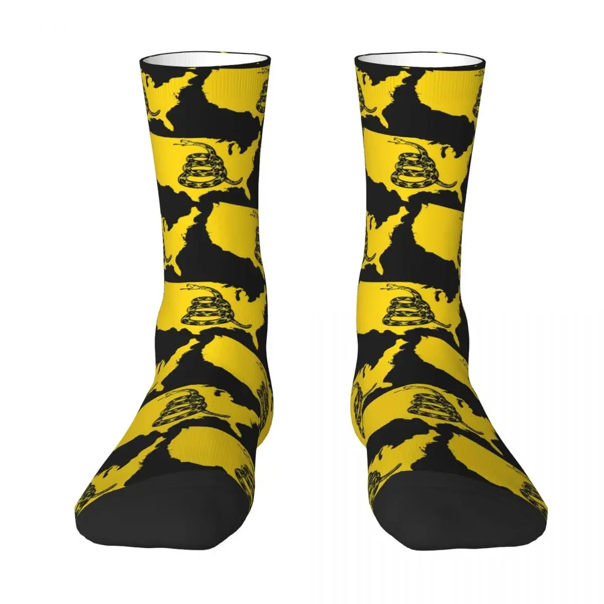 

United States Of America Gadsden Snake Flag Socks Harajuku Soft Stockings All Season Long Socks for Man Woman's Birthday Present