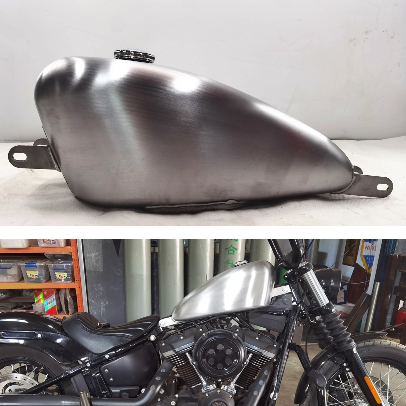 

11 L Motorcycle Petrol Gas Fuel Tank For Harley Softail StreetBob M8 2018-2022