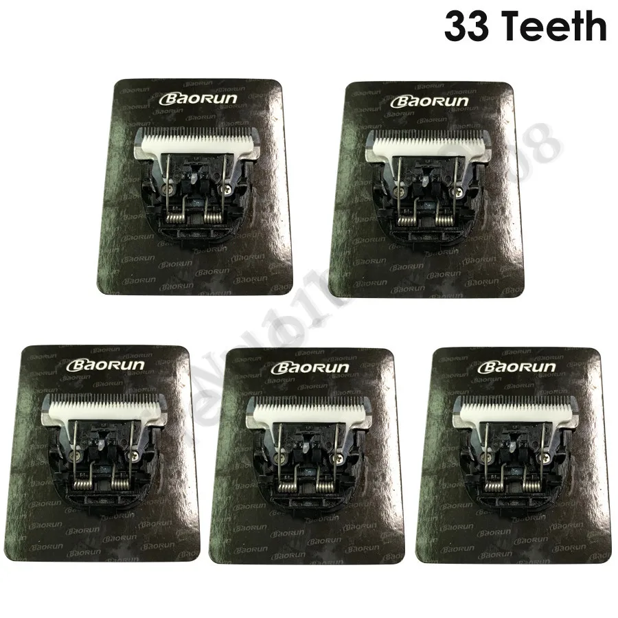 5pcs/lot Brand Baorun Original Ceramic Blade For P2 P3 P6 P7 P9 S1 Spare Knife Pet Clipper Cutter 24 Teeth 33 Teeth Optional