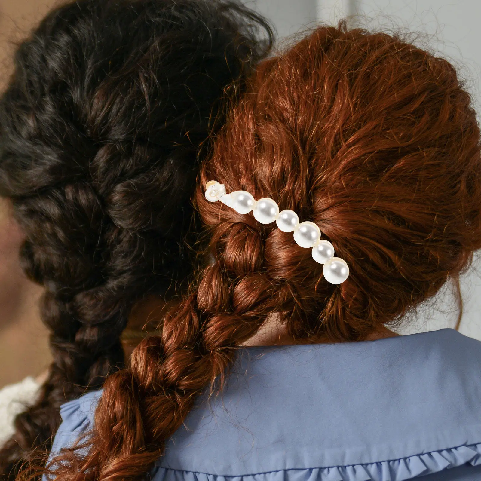 

Decorative Hair Clips Ponytail Bridesmaid Ties Pearl Comb Elegant Accessories Vintage Banana Bridal Chain