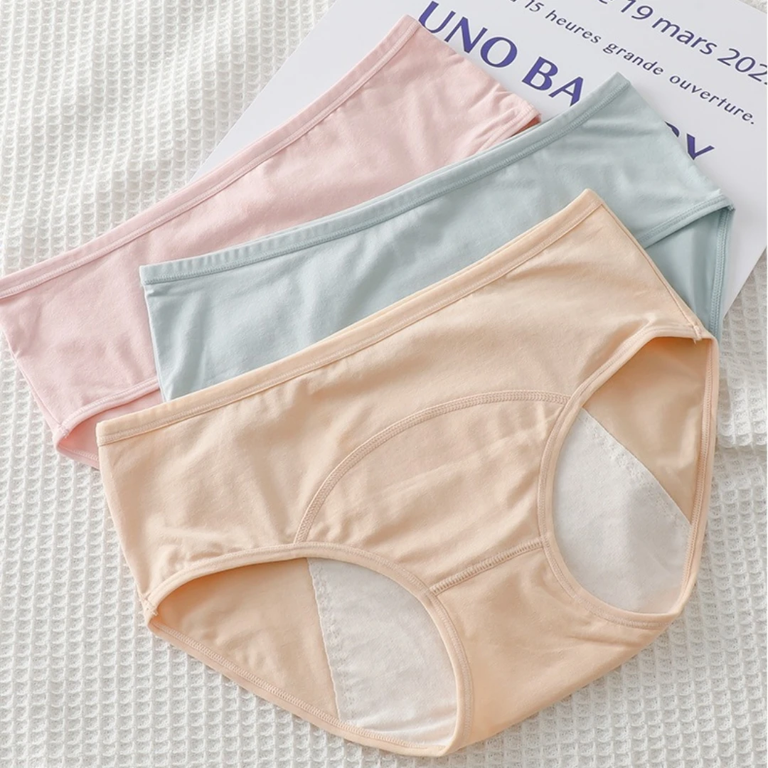 New Comfortable Breathable Girl's Cotton Underwear Briefs Mid-Waist Breathable Underwear for Women