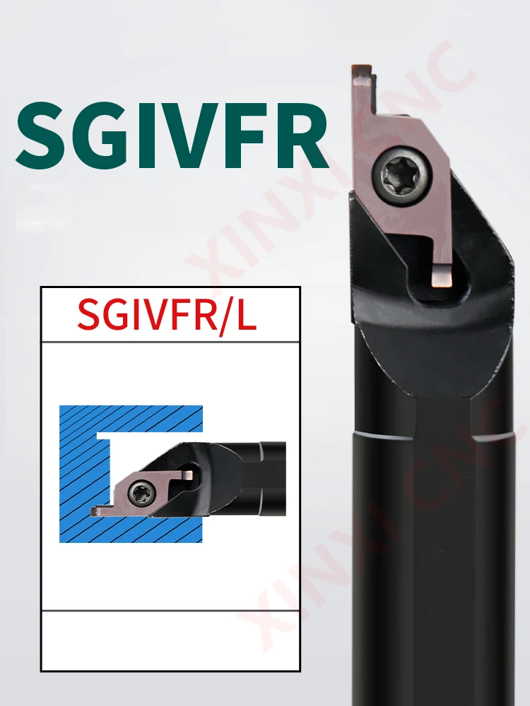 

Diametral internal hole slotting tool bar face slotting tool SGIVFR16Q16 Arc shallow slotting tool VC1604R blade