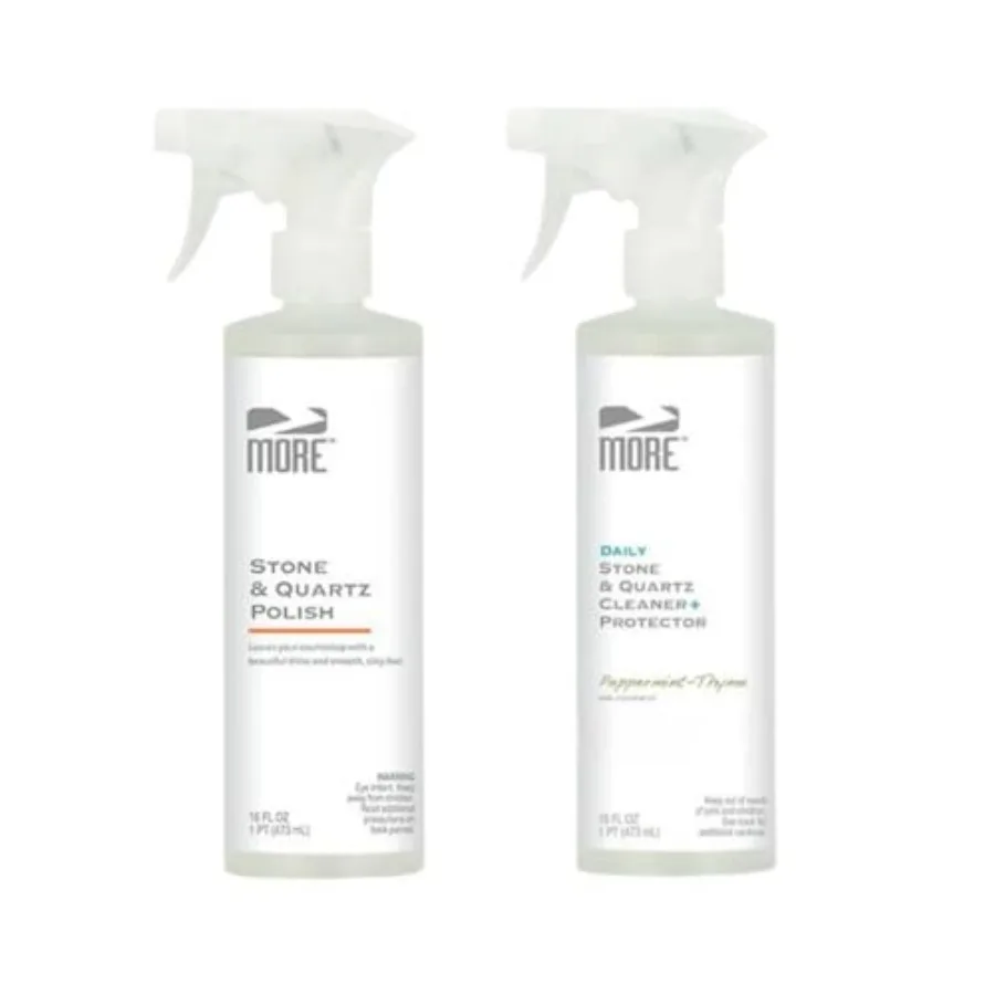 

MORE - Twin Pack - Includes Stone and Quartz Cleaner + Polish - Granite Quartz and Marble Cleaner and Polish - For Kitchen and