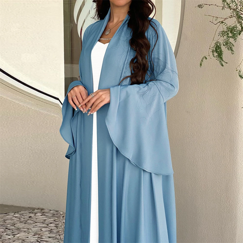 

Modest Open Abaya Muslim Eid Mubarak Kimono Cardigan Caftan Marocain Femme Djellaba Kaftan Women Dubai Abayas Turkey Robe Dress