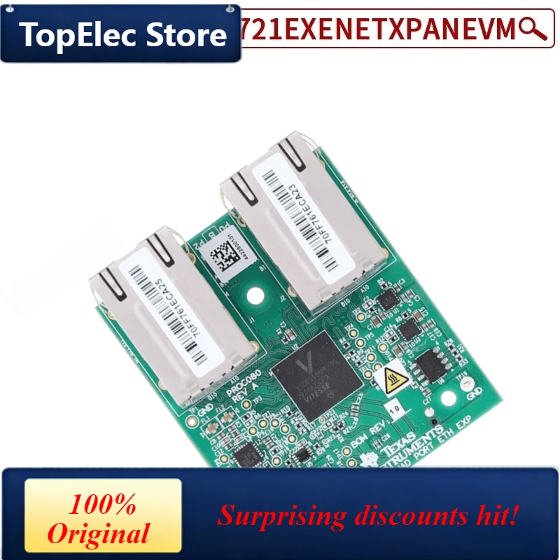 TopElec J721EXENETXPANEVM 4-Port Ethernet Expansion Development Board Industrial-Grade for Jacinto 7 SoC Evaluation
