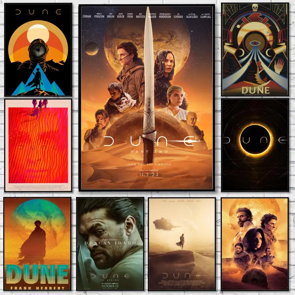 2024 Sci-fi Movie Dune Part 2 Poster Waterproof HD Wall Stic