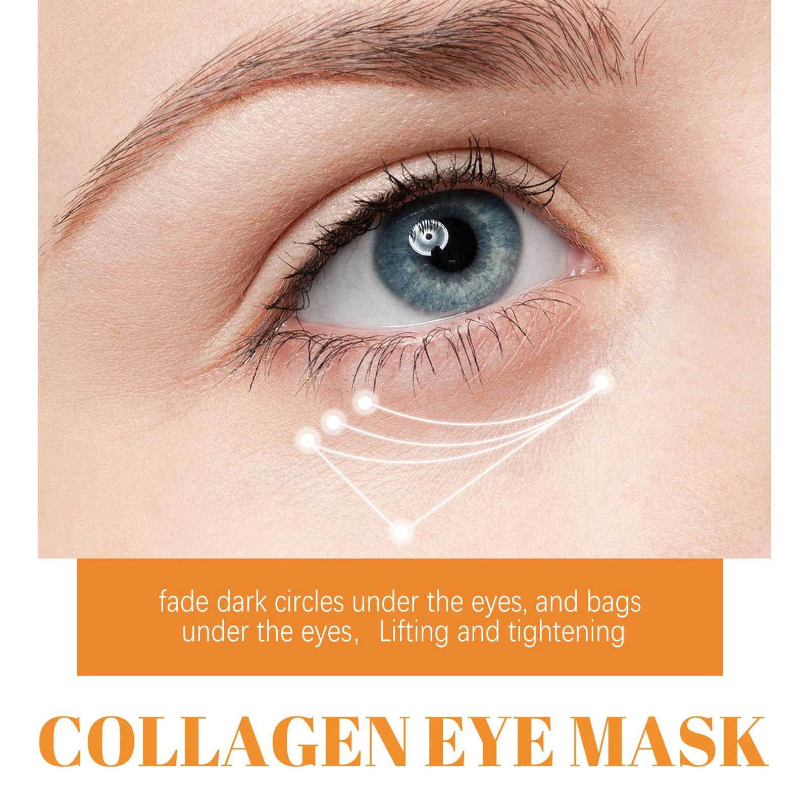 Collagen Hyaluronic Acid Eye Patch Anti Aging and Wrinkle Female Collagen Pad Under Eye Mask 5 Pairs of Wrinkles Dark Circles