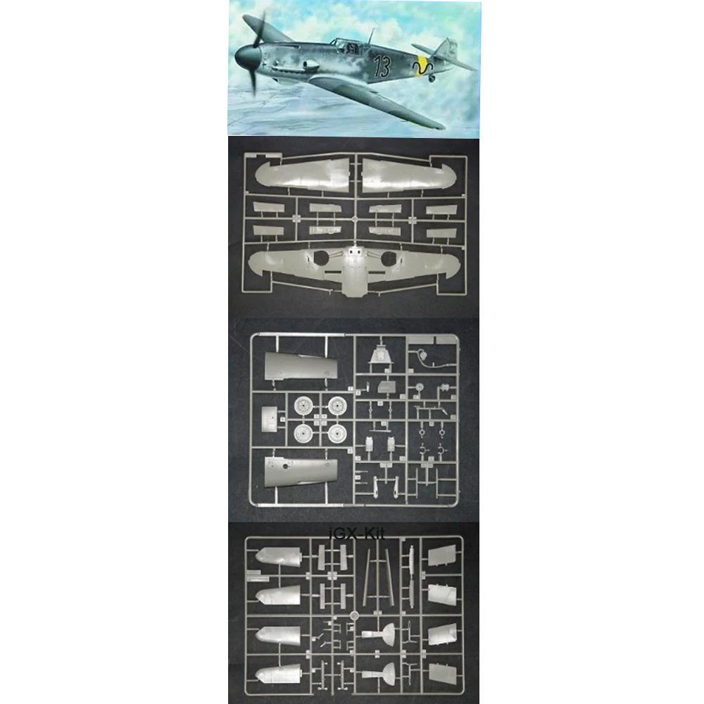 トランペッター-02406-1-24-スケール-bf109-g2-戦闘機航空機組立手作りプラスチックモデル構築キット