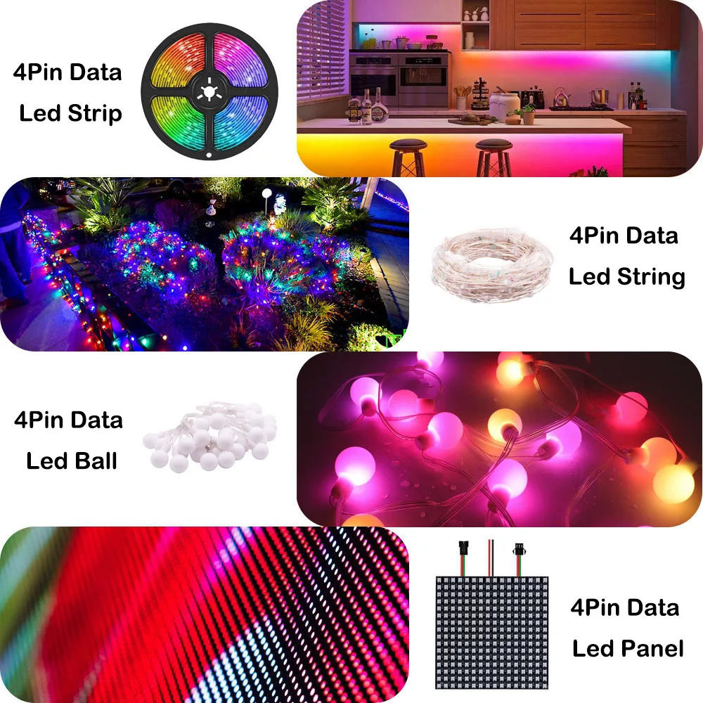 WS2815 WS2813 LED TTL مكبر صوت أحادي تحكم مكرر ل 4Pin RGB عنونة LED قطاع ضوء DC5-24V