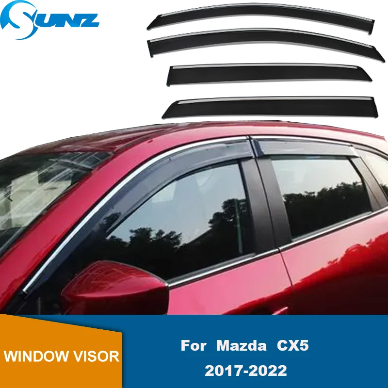 

Window Visor For Mazda CX5 CX-5 2017 2018 2019 2020 2021 2022 Car Side Window Wind Deflectors Vent Visors Sun Wind Rain Shield