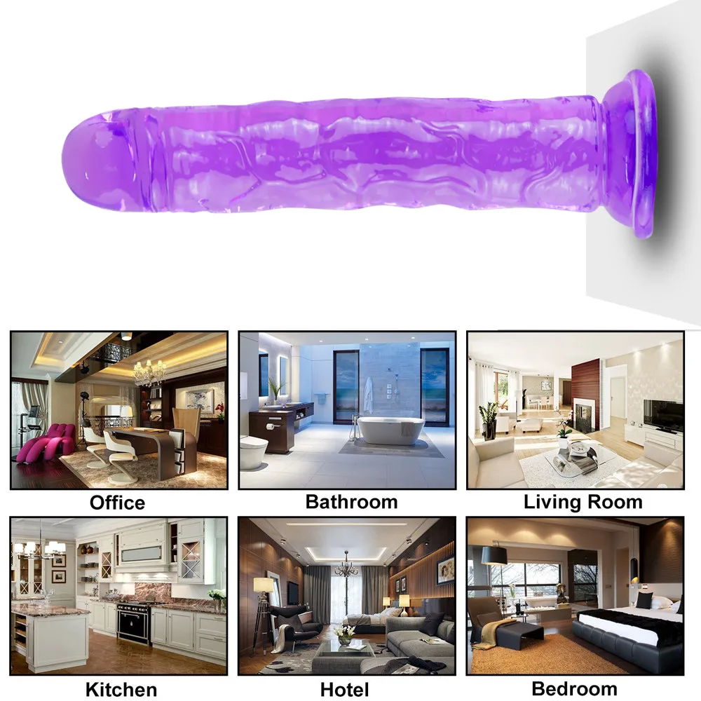 Soft Jelly Dildo Anal Butt Plug Realistic Penis Strong Suction Cup Dick Toy For Adult G-spot Orgasm Sex Toys For Woman Anal Plug