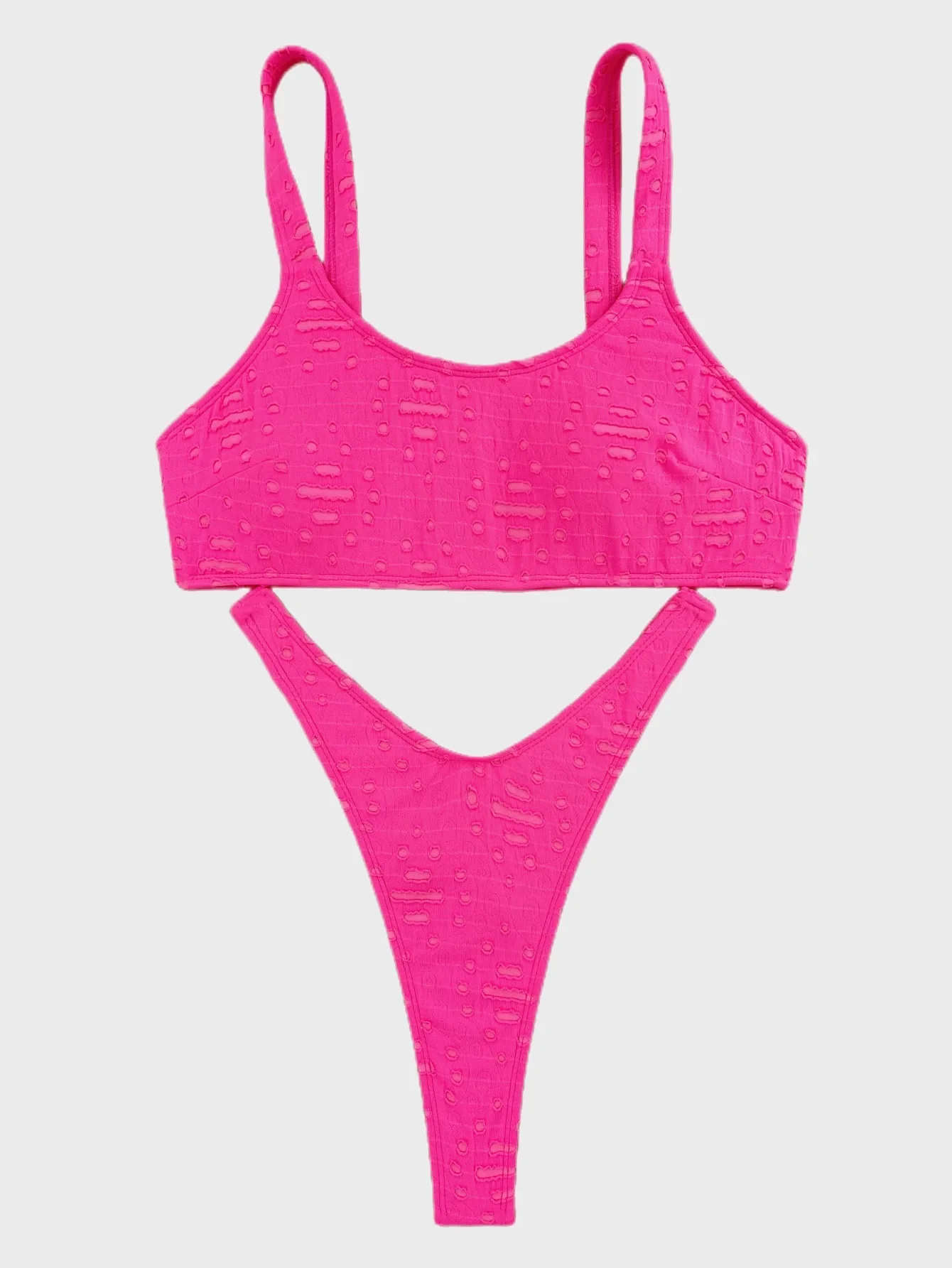 

sexy wrinkled bandeau solid bikini sets two pieces 2024 women thong swimsuit female bathing suit swimwear biquini