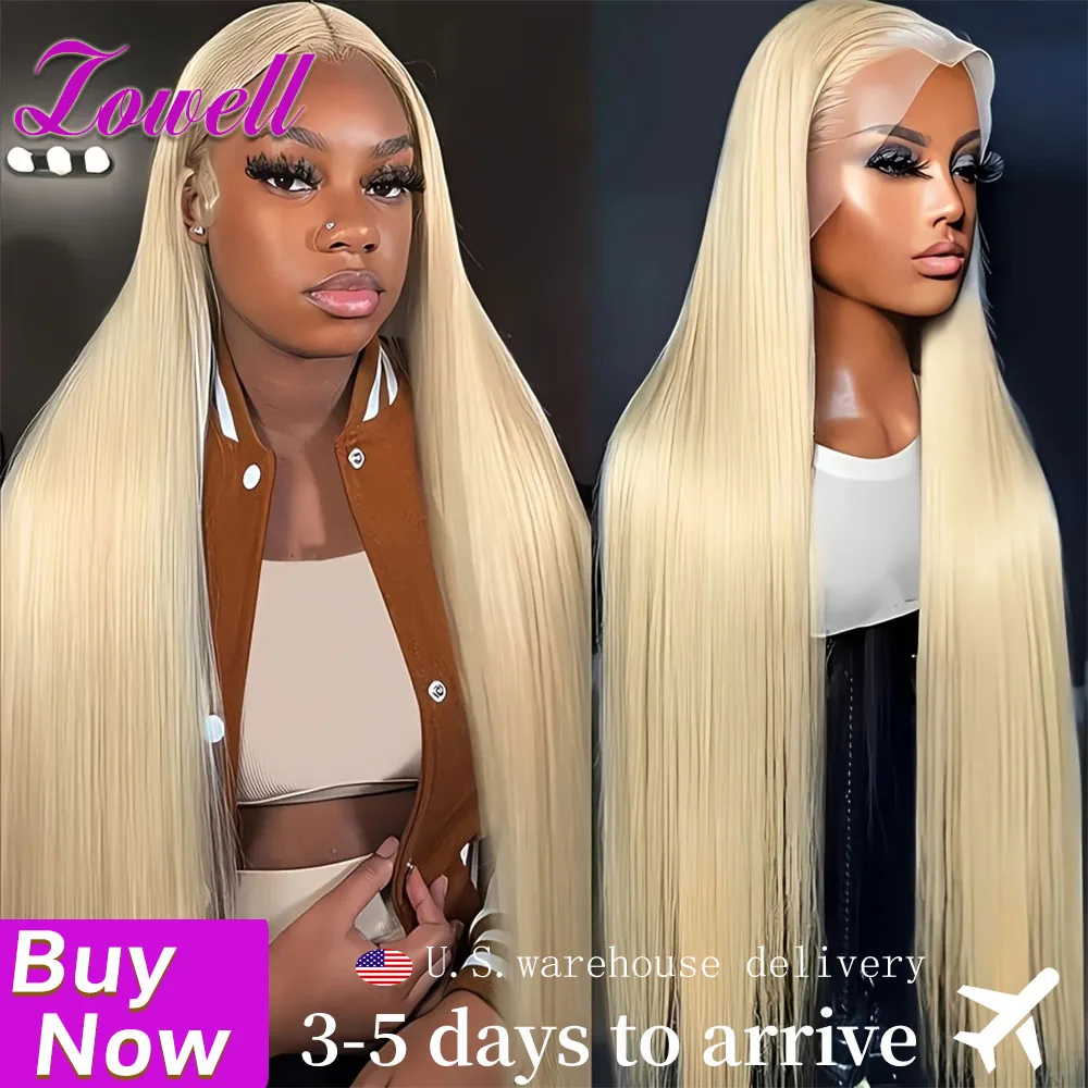 

Прямые парики из натуральных человеческих волос 613 цвета, бразильские, 13x6 HD, с фронтальной застежкой, плотность 200%, 38 дюймов, блонд, с кружевной передней частью, мягкие