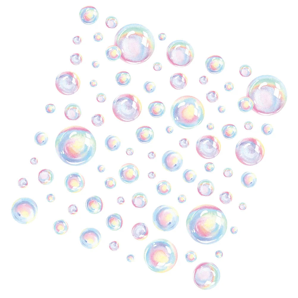 

PVC Decal Bubbles Wall Sticker Living Room Cartoon Unique Decor Decals Versatile Attractive Home