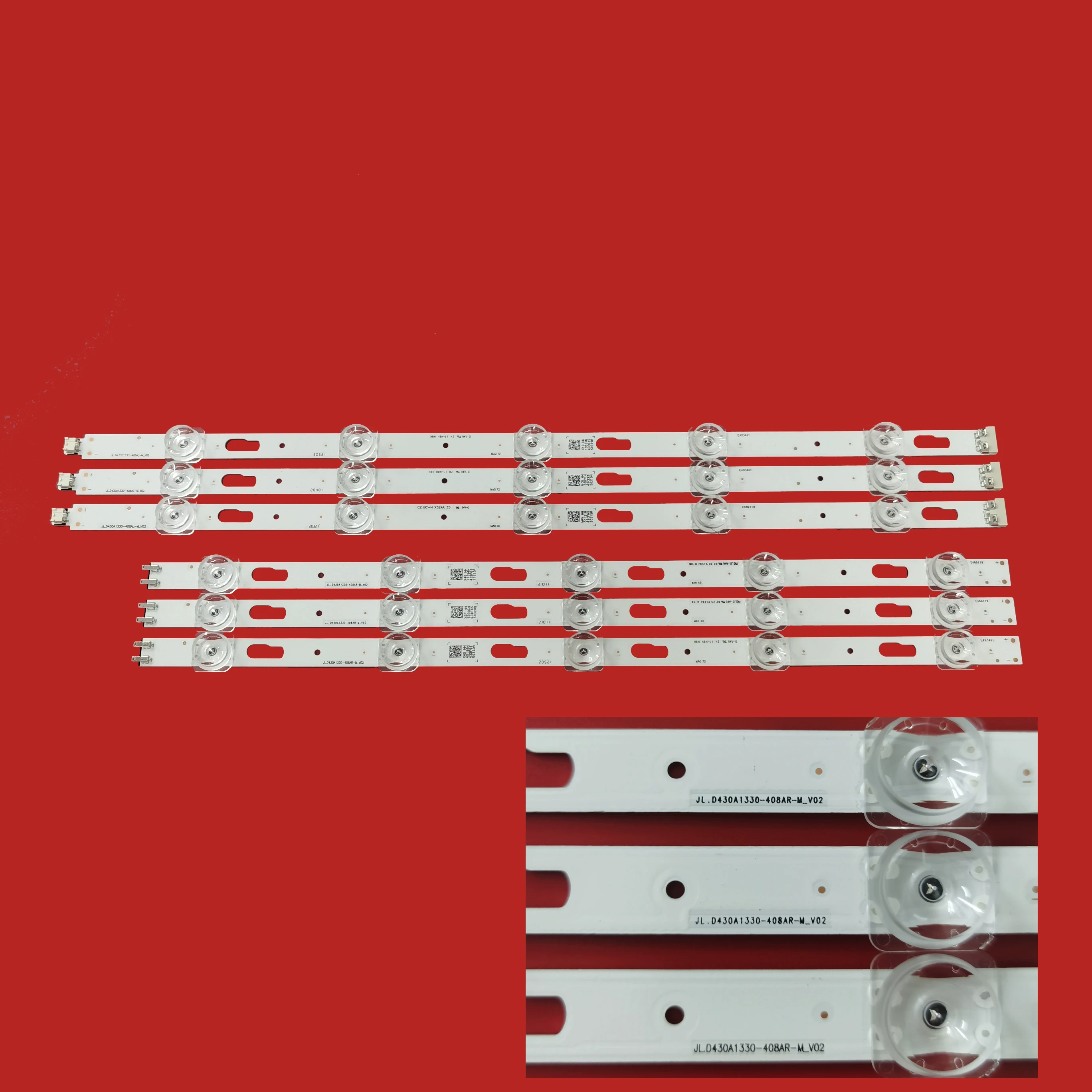 

LED backlight BN96-50319A BN96-50320A V0T7-430SMA-R0 LM41-00886A JL.D430A1330-408AR-M_V02 FOR UN43TU8000 UN43TU7000 QN43Q60