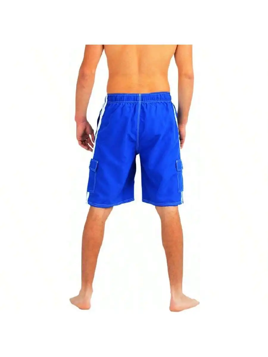 

Mens Microfiber Board Shorts With Drawstring Waist And Cargo Pockets
