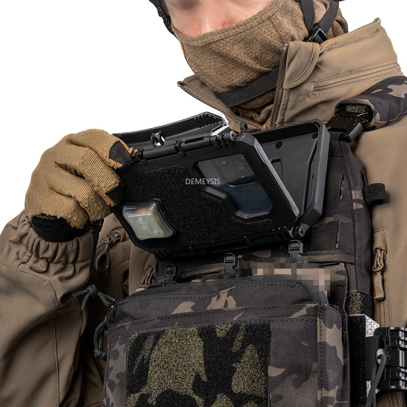 

Охотничий жилет, держатель для телефона V2 Plus, страйкбольное устройство для стрельбы, панель, переноска, навигационная доска, тактическая коробка для хранения телефона MOLLE