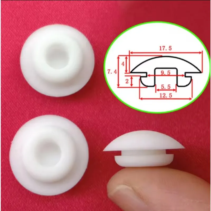 9.5 ملم أبيض وأسود مقاومة درجات الحرارة العالية سيليكون المطاط سدادة الختم؛ المكونات المطاطية المقلوبة؛ غطاء قوس المكونات المطاطية الناعمة. #3