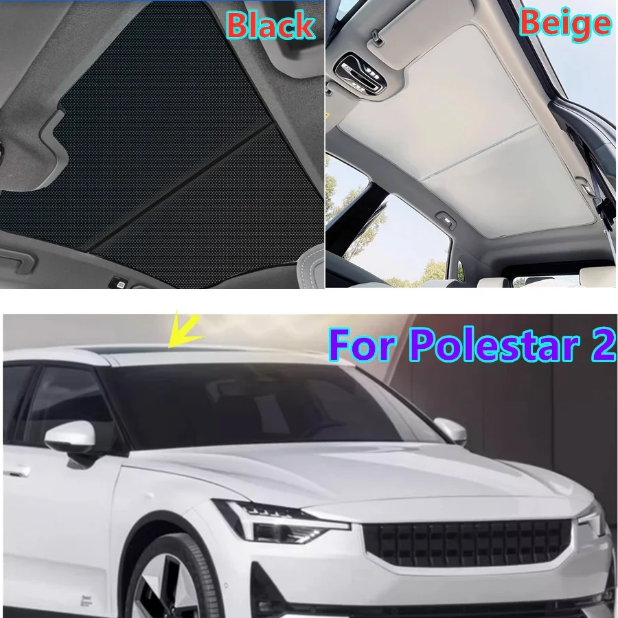 top-skylight-roof-sunshade-shade-sunroof-glass-upgrade-mesh-net-for-polestar-2