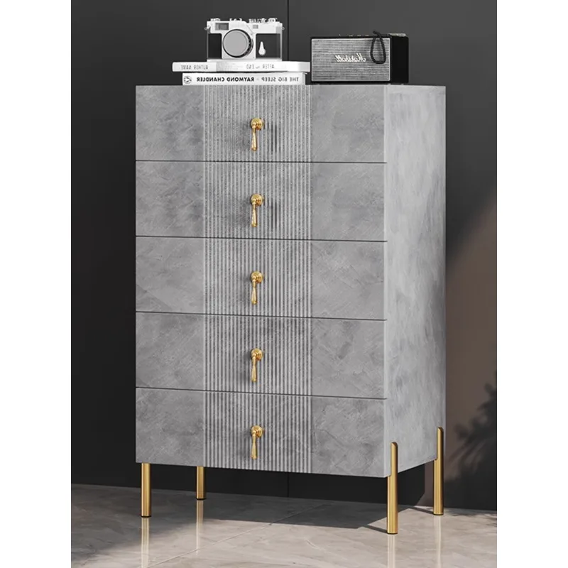 Luxury modern chest of drawers Nordic large-capacity storage cabinets Simple Italian lockers solid wood chest of drawers