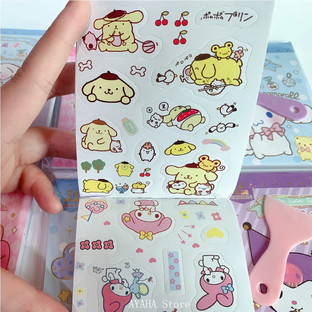 Cute Sanrio Stickers Books Kawaii Girls Kid Cartoon Decoration Decal Waterproof DIY Planner Diary Laptop Anime Aesthetic Sticker