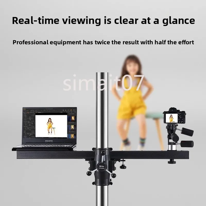 Photography Studio Camera Tripod - 20KG Load Capacity, 45-175cm Height, with Laptop Tray