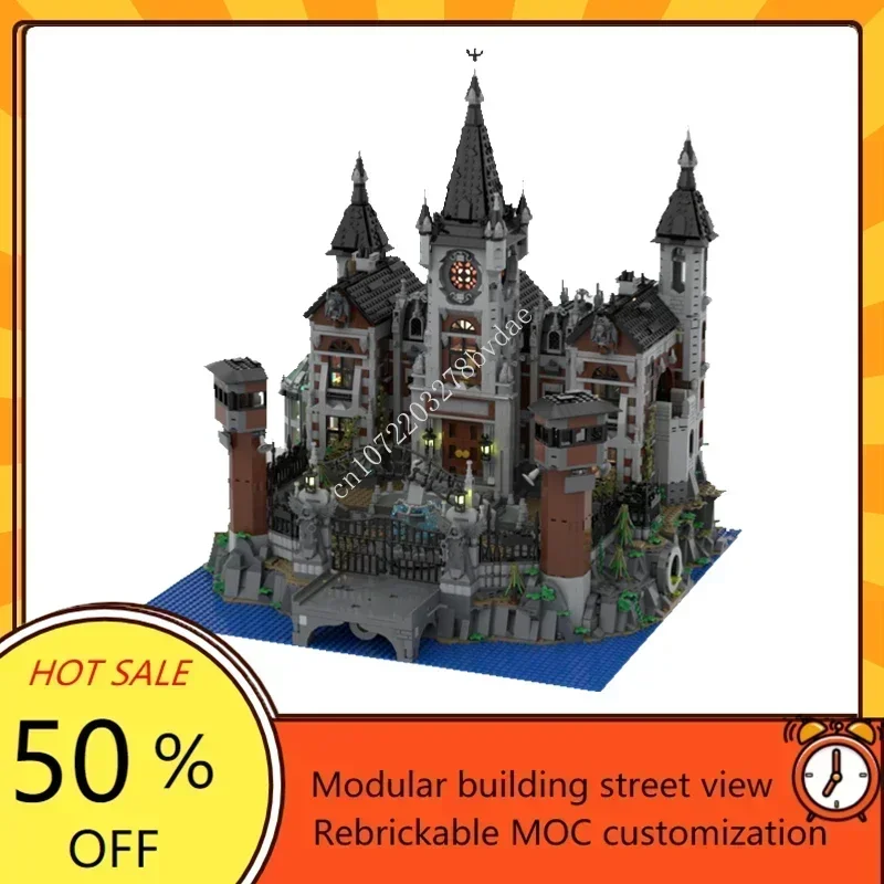 

6726PCS MOC Modular Arkham Asylum City Street View Model Custom Puzzle Technology DIY Creative Assembly Toys Kids Gifts
