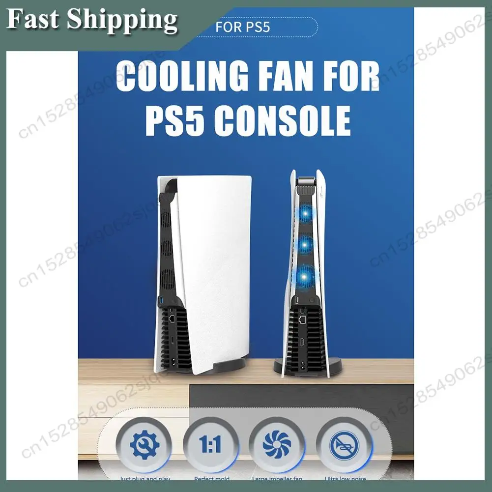 -ABKM Cooling Fan For Ps5 Console Temperature Exhauster USB External Cooler Fan For PS5 Digital Edition / Ultra HD Console