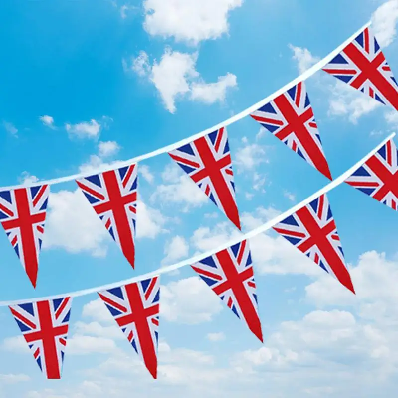 Union Jack Bunting Jack British Flags Uk Pennant regno unito String Jubilee Garland decorazioni Party Triangle England