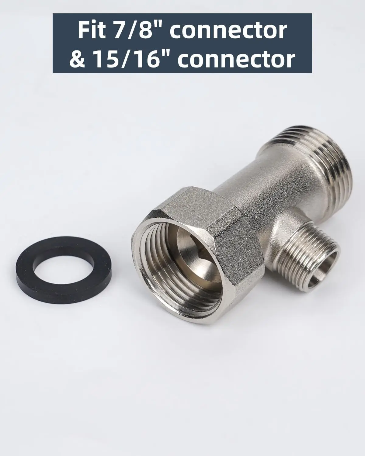 Brass 3/8\' 1/2\' 9/16\'  T Valve Adapter Connector for Toilet Seat Bidet Attachment Sprayer Bathroom Plumbing Fittings Accessories