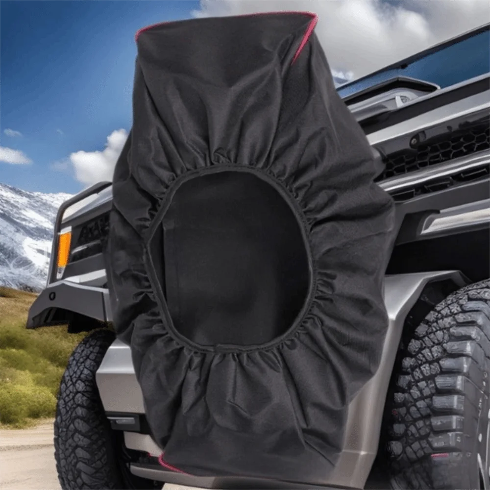 Dustproof Car Winch Cover Tear Resistant Waterproof Winch Protection Cover Soft 600D Oxford Cloth Elastic Band