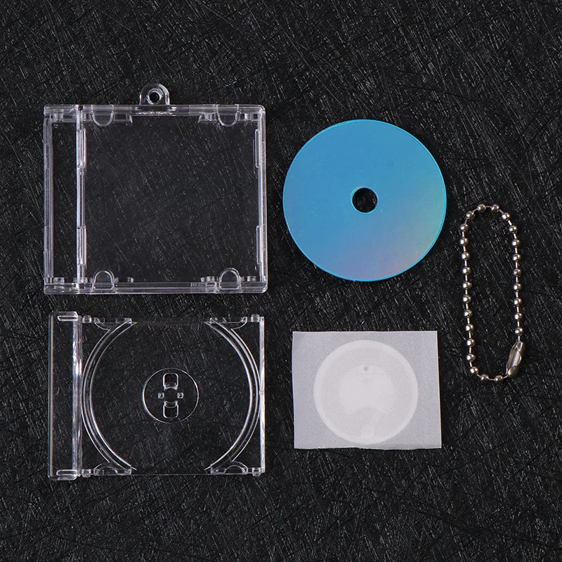 1pc NFC Functional CD Disc Key Chain Mini CD Case Keychain Peripheral Commemorative Album Key Holder For DIY Backpack Pendant