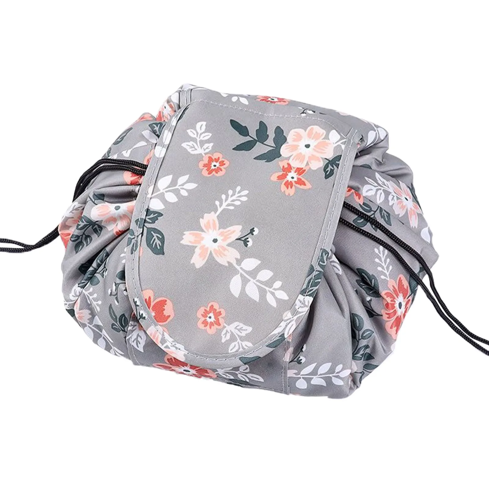 Drawstring Makeup Bag 20 Inch Travel Cosmetic Bag,Opens Flat For Easy Access