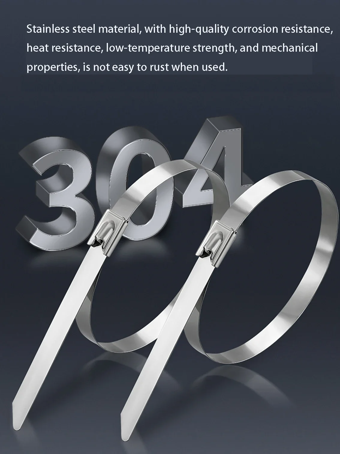 10-50Pcs 304 Stainless Steel Cable Tie Reusable Self Locking Ties Hand Tools DIY Multi Purpose Metal Hardware Cable Organizer