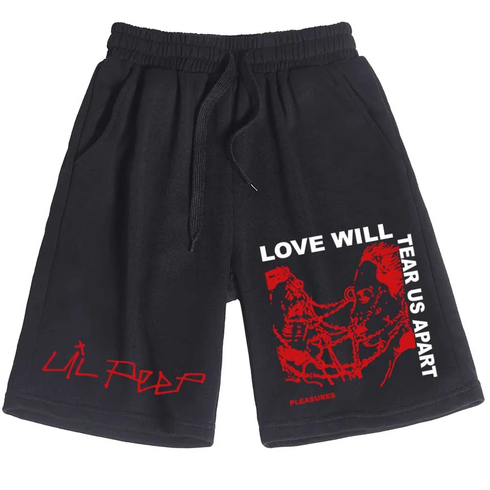 Lil Peep Love Will Tear Us Apart Short Pants Man Woman Outdoor Casual Loose Beach Cotton