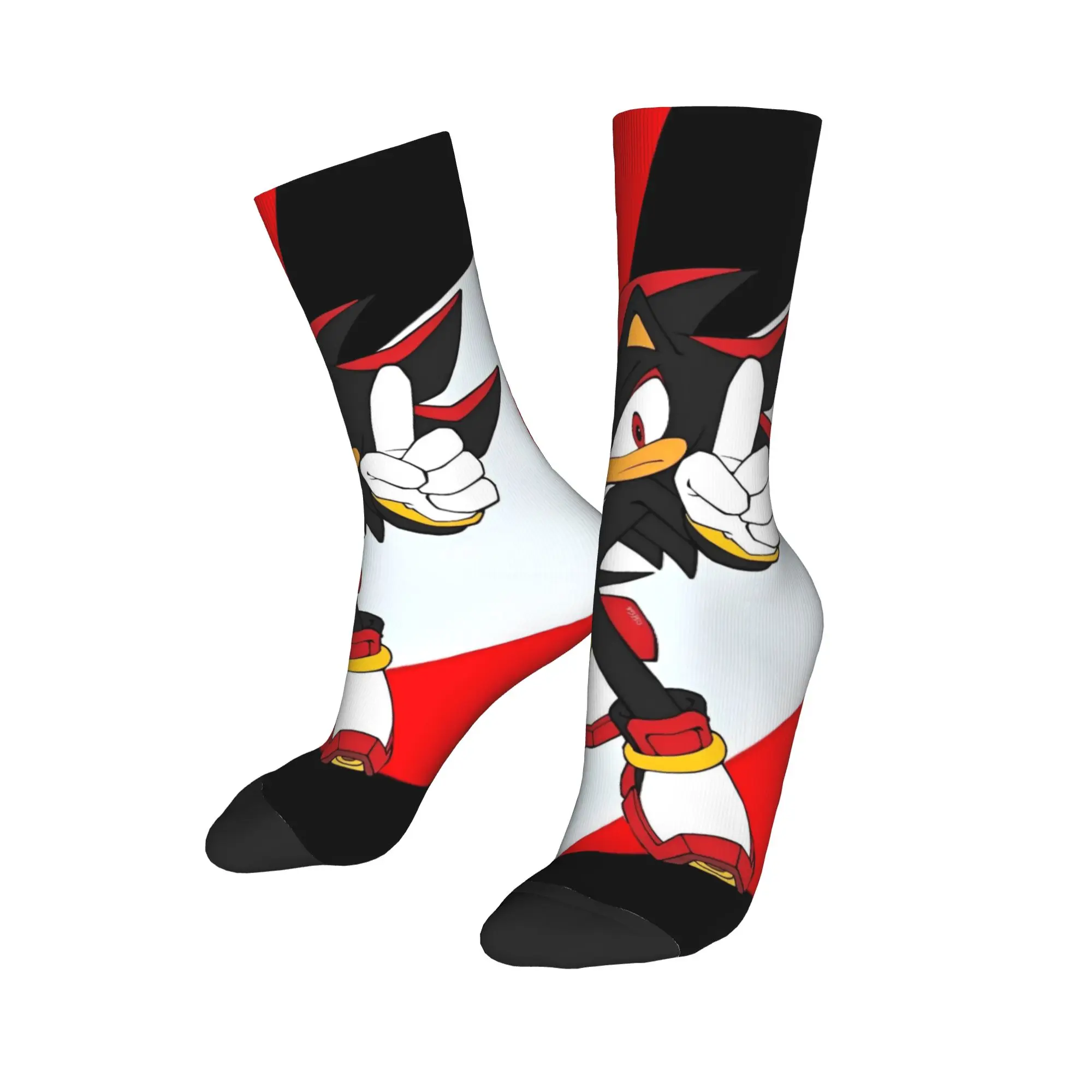 Shadow The Hedgehogs Socks Men Women Novelty Cartoon Socks Spring Summer Autumn Winter Middle Tube Socks