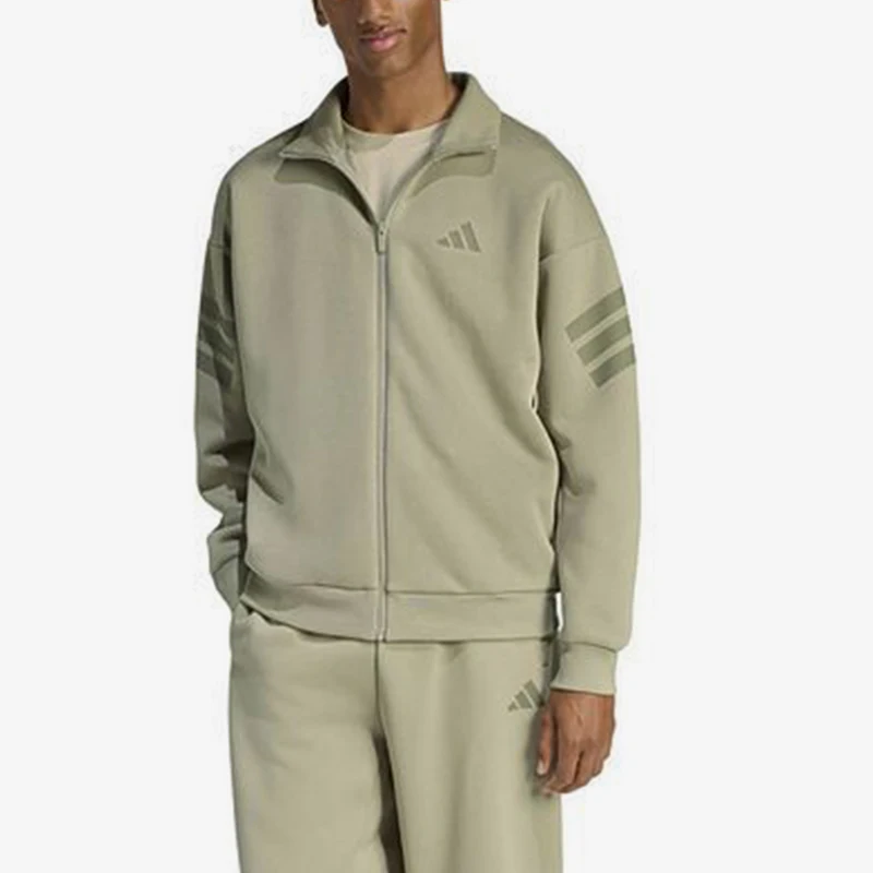 Adidas genuine spring and autumn men's standing collar long sleeved zipper minimalist jacket KD5236