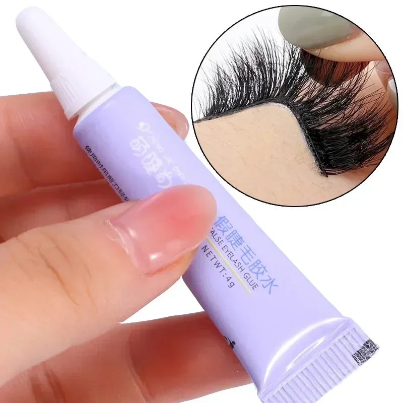 Eyelash Glue Waterproof Quick Dry Adhesive False Lash Glue with Tweezers Makeup Fake Eyelashes Extension Clear Glues Cosmetic