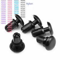 Black nylon rivet press type black plastic R-shaped rivet nylon PC board plastic buckle R2/R3/R4/R5/R6