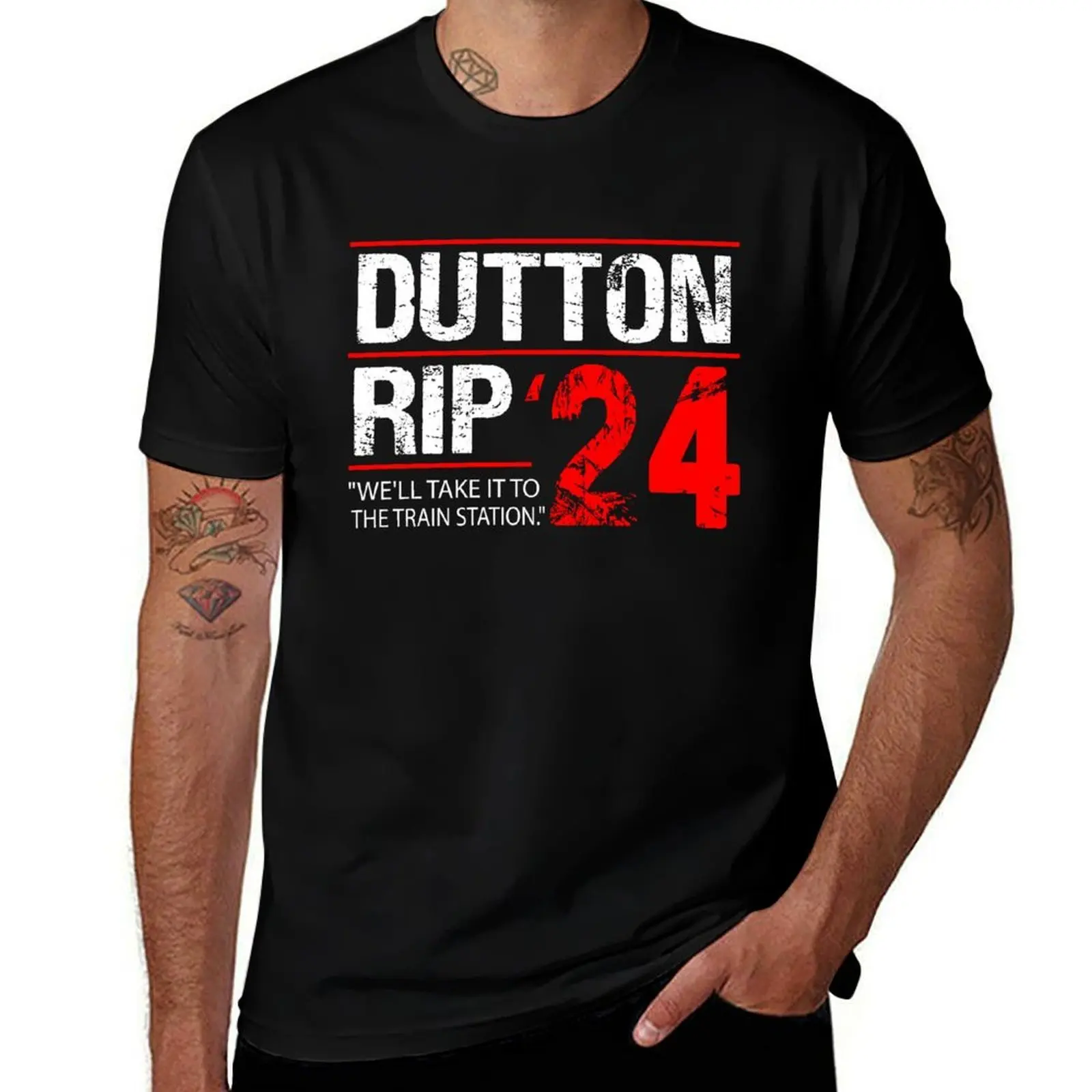 

We Will Take It To The Train Station - Dutton rip 2024 T-Shirt Fashion Letter Print T-Shirt