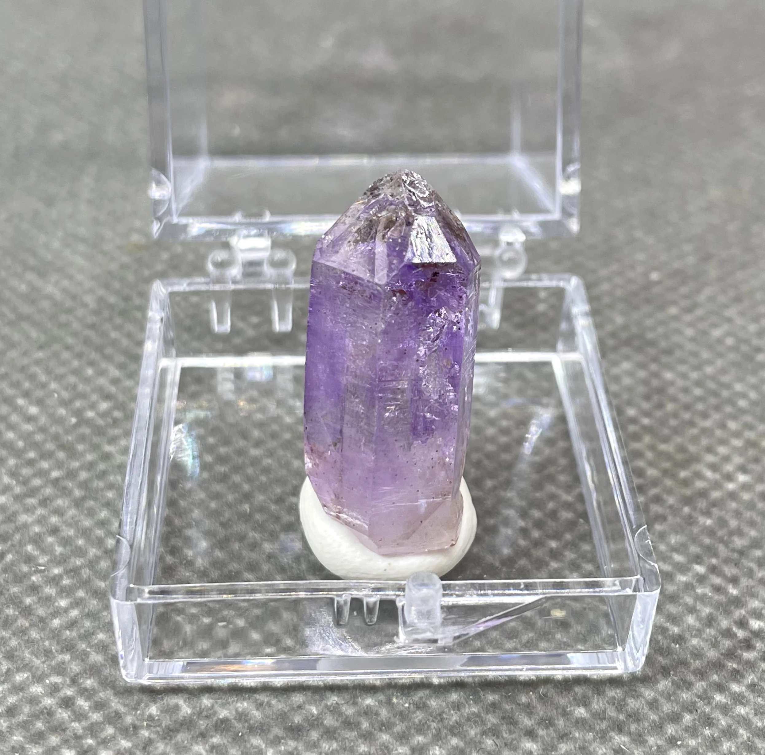 NEW! 100% Natural Rare Namibia Goboboseb Amethyst mineral Single crystal stone and crystal Quartz Crystal + box size 3.4 cm