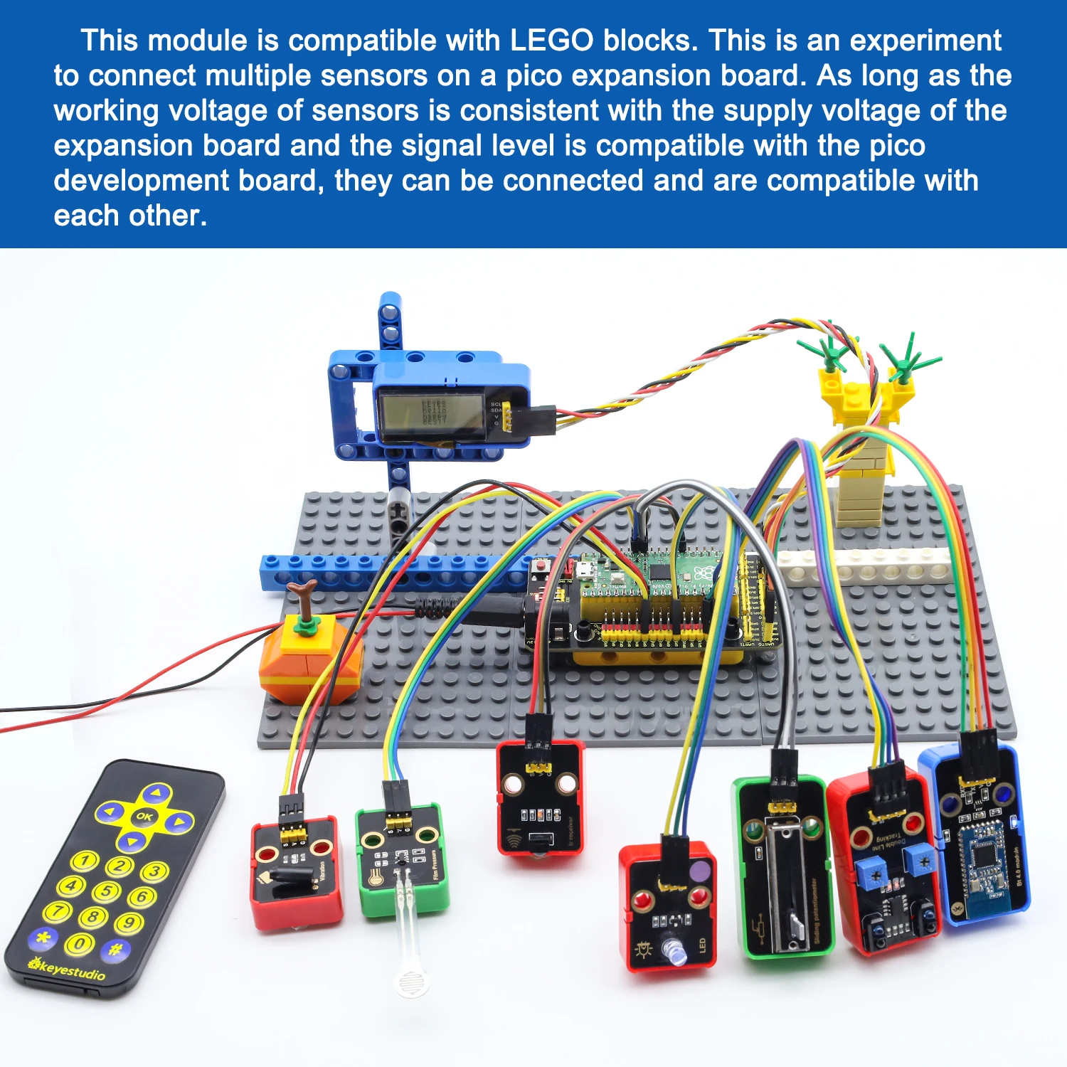 Picture 5: Keyestudio Raspberry Pi Pico IO Shield Board For Raspberry Pi Pico Development Board Electronic DIY Projects