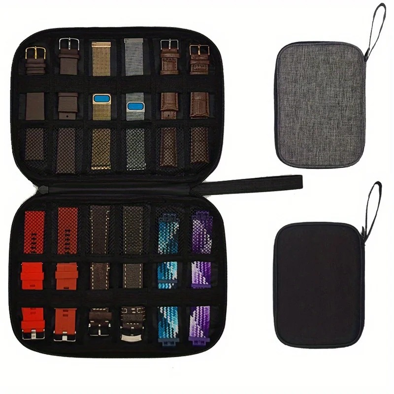 Impermeável Nylon Smart Watch Band Organizer, Design prático do punho, Correias eletrônicas Bolsa de transporte