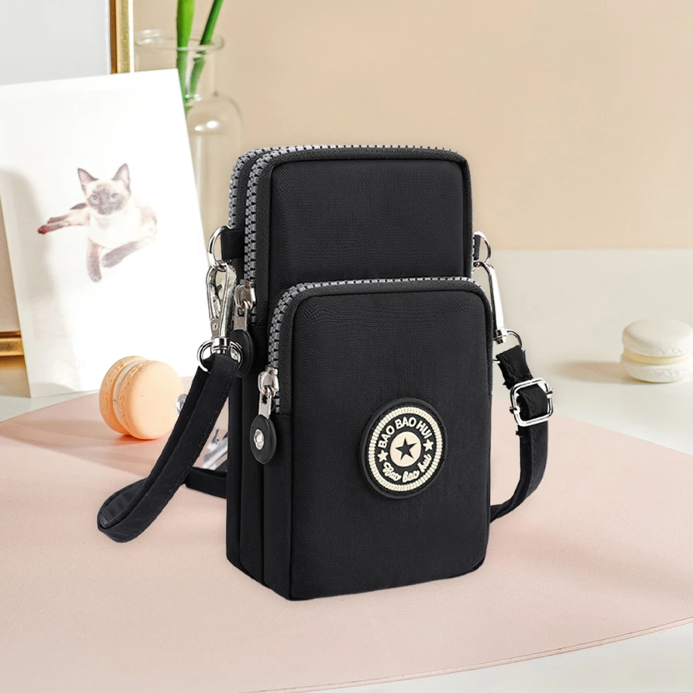 

Nylon Small Crossbody Bag with Adjustable Strap Wallet Purse Multi Pocket Mini Messenger Purse for Women Travel Festival Gifts