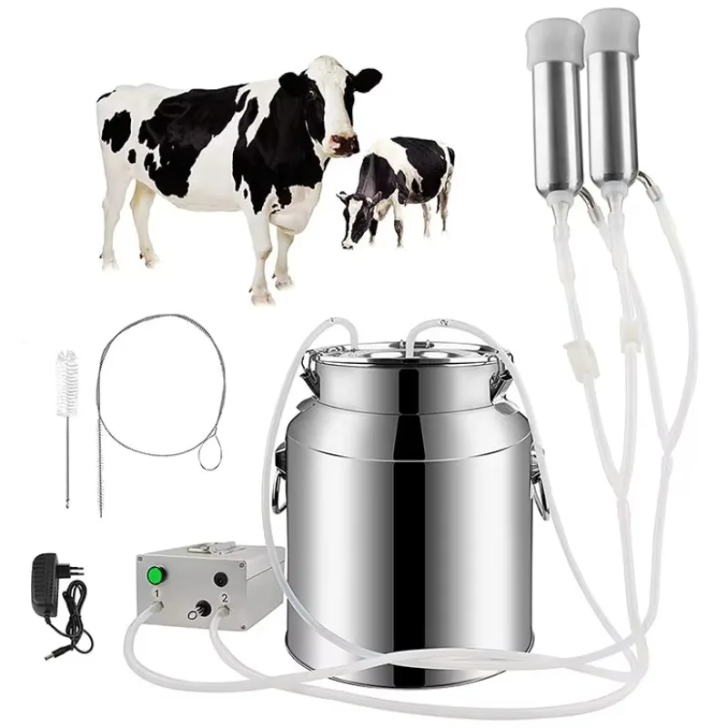 14L Automatic Portable Milking Machine Stainless Steel Single Milk Taking Machine for Cow Sheep Goat