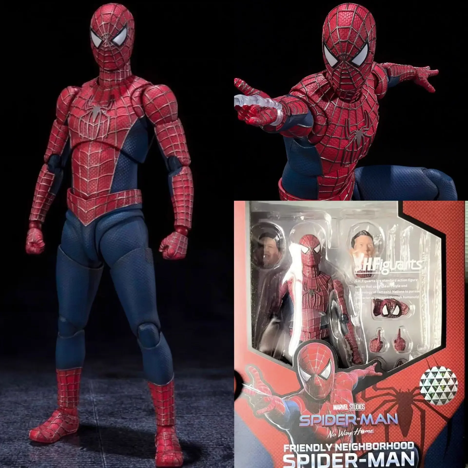 15CM SHF Spider Man 3 Action Figure Spiderman 3 Tobey Maguire Anime Figurine Pvc Statue Model Collection Doll Decora Gift