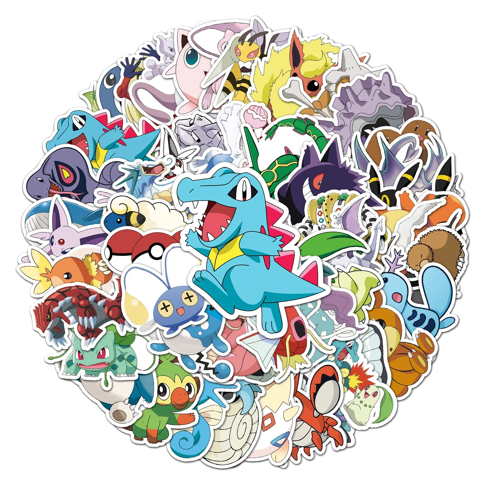 10/30/50 Cartoon Anime Pokemon Niedliche Pikachu Gengar Aufkleber Graffiti Dekoration DIY Auto Handy Kühlschrank Fahrrad Cartoon Aufkleber Spielzeug Geschenk