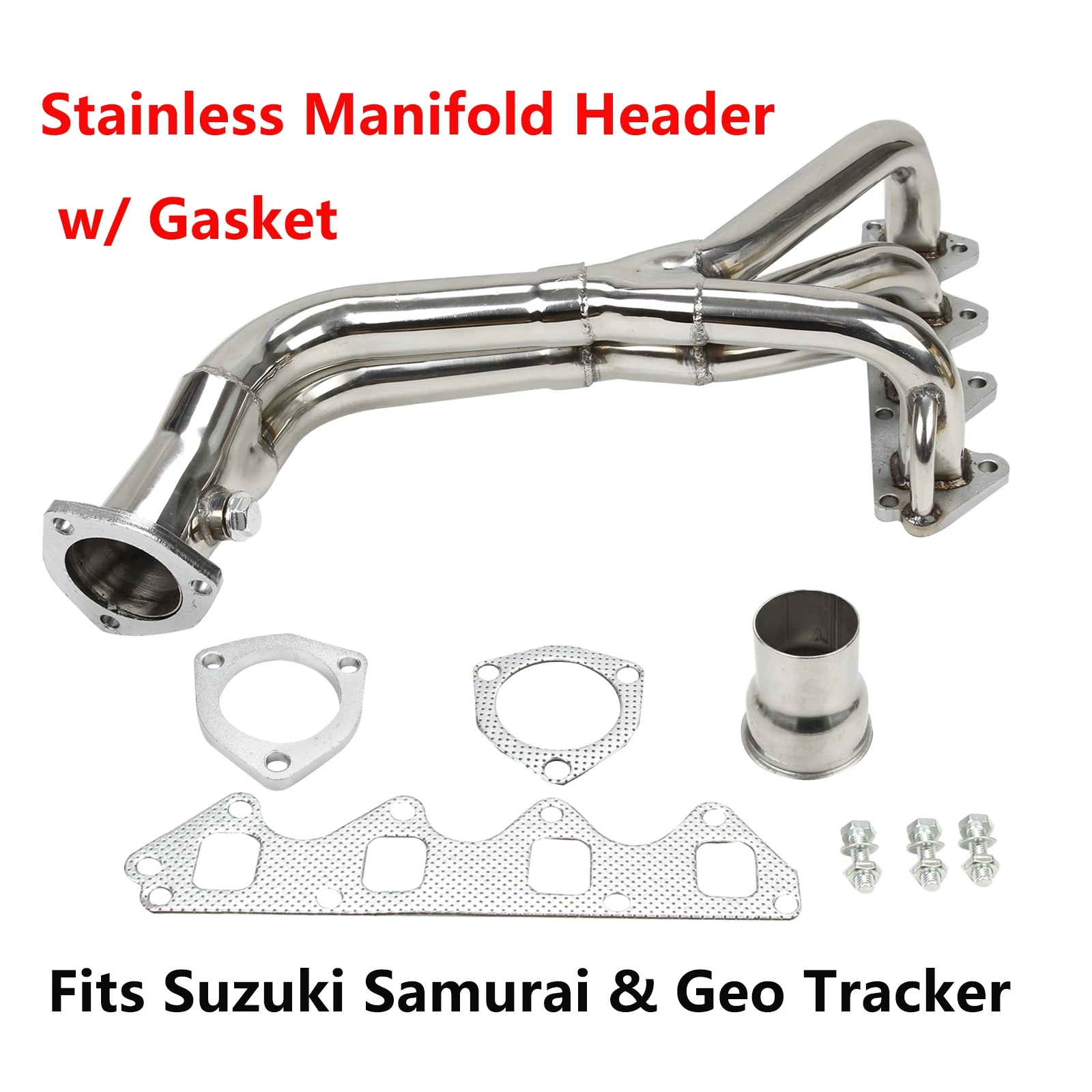 Stainless Racing Manifold Header Exhaust for Suzuki Samurai & Geo Tracker 1.3L 1.6L L4