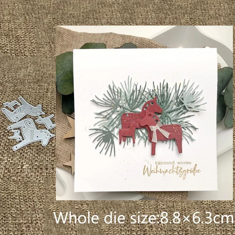 

New Design Craft Metal stencil mold Cutting Die Horse pony Family decoration scrapbook die cut Album Paper Card Craft Embossing