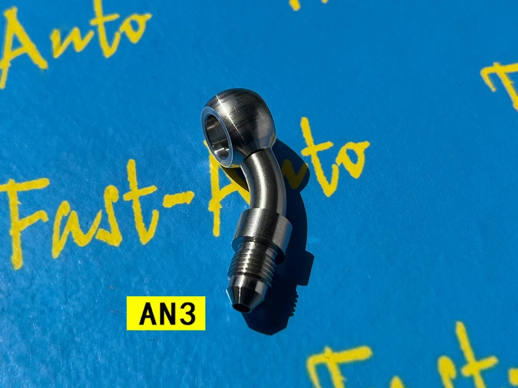 AN-3 ( 3AN AN3 ) male 45degree Stainless Steel  Banjo adaptor fitting. Brake 10.2mm I.D